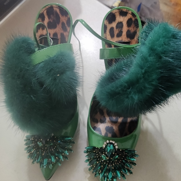 Philipp Plein Broche Slingback Jewel Heels 36 Size 6 - Picture 11 of 11